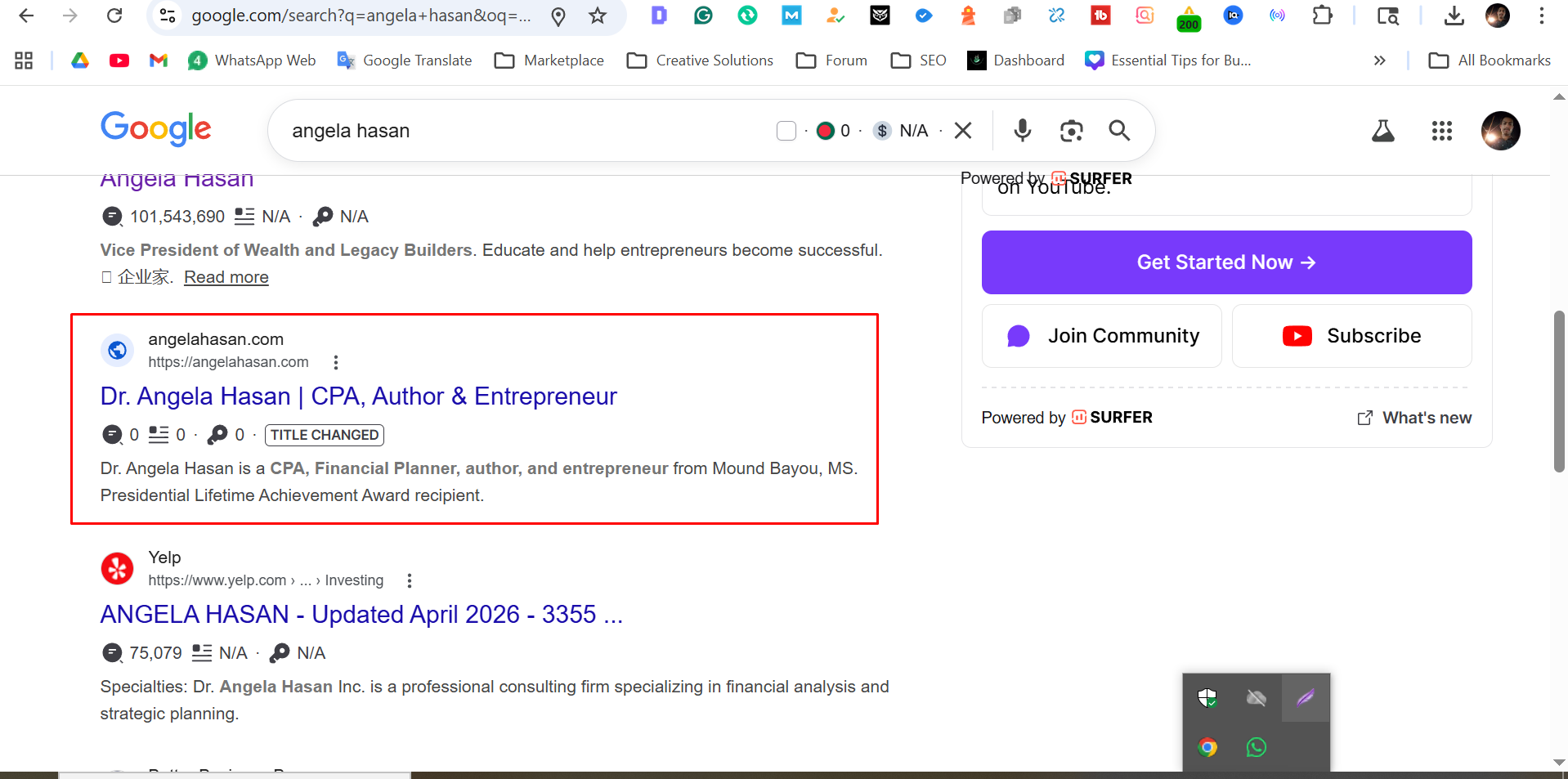 Local SEO case study result screenshot
